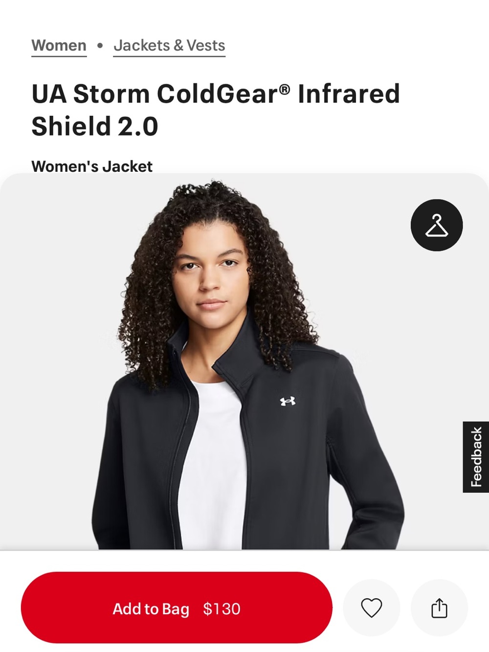 BNWT UA Storm ColdGear® Infrared
Shield 2.0 Size XS